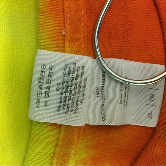 Gildan Rainbow Tie Dye Mens Graphic T-shirt SZ  XL - Picture 7 of 8